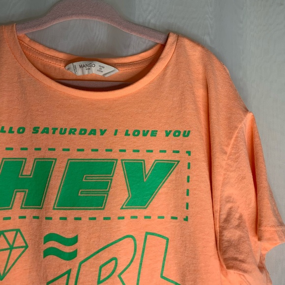 Girl’s Mango Kids “Hello Saturday” T-shirt - Picture 3 of 4